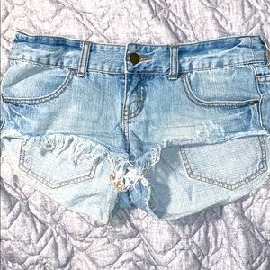 Vintage Billabong frayed jean shorts